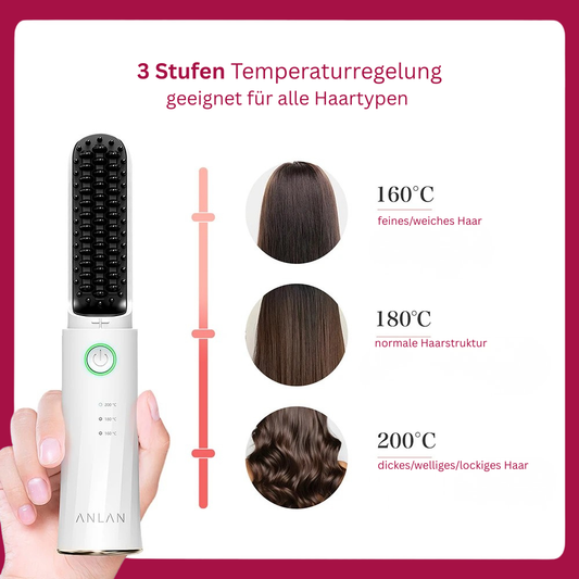 Ionic Hair Styling Comb - kabelloser Haarglätterbürste