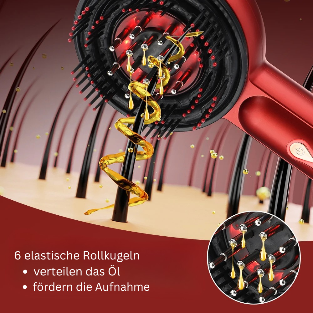 CalmaBrush - elektrische Massagebürste mit sanfter Vibration und wärmendem Licht