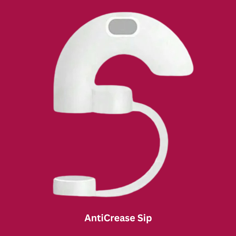 AntiCrease Sip - Anti-Falten-Strohhalmaufsatz aus Silikon
