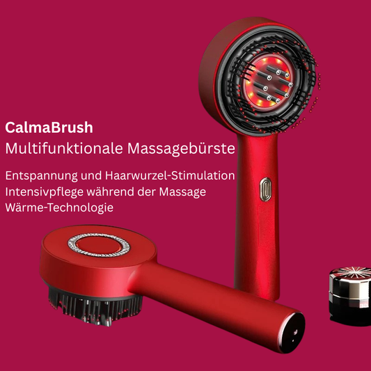 CalmaBrush - elektrische Massagebürste mit sanfter Vibration und wärmendem Licht
