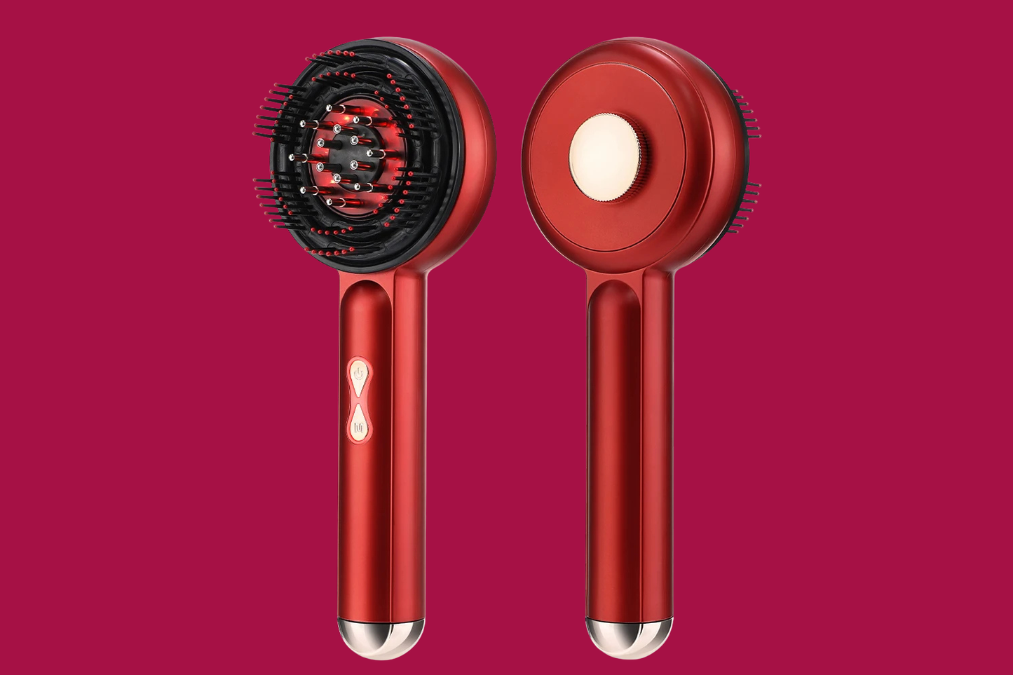 CalmaBrush - elektrische Massagebürste mit sanfter Vibration und wärmendem Licht