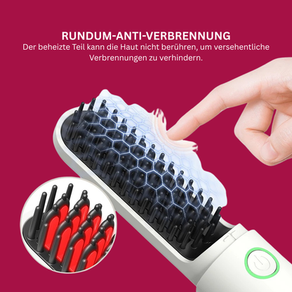 Ionic Hair Styling Comb - kabelloser Haarglätterbürste